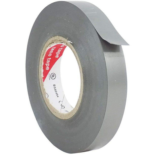 WOD Professional Grade Gray Vinyl PVC Electrical Tape 2" x 66' Flame Retardant